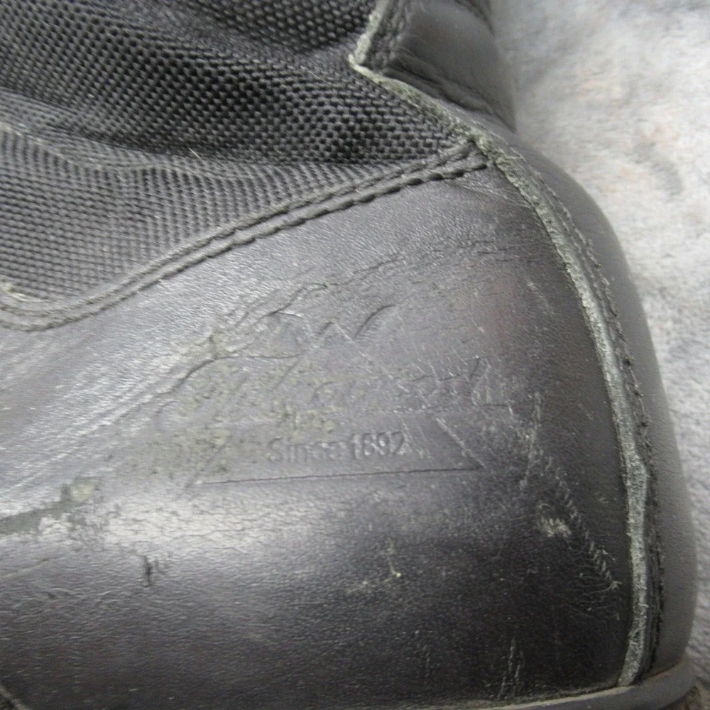Thorogood Work Boots Mens‎ 13 W Black Leather Trooper Safety Toe EH PR Zip READ